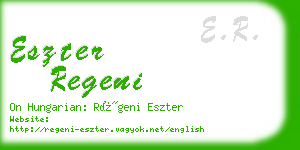 eszter regeni business card